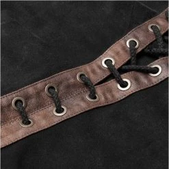 PUNK RAVE Polo Manches Longues 'Nautilus' Noir Et Marron -ALCHEMY GOTHIC shop polo manches longues nautilus noir et marron 9