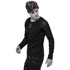 PUNK RAVE Polo Manches Longues 'Nazgul' Noir -ALCHEMY GOTHIC shop polo manches longues nazgul noir 4