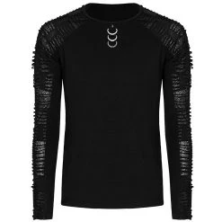PUNK RAVE Polo Manches Longues 'Nazgul' Noir -ALCHEMY GOTHIC shop polo manches longues nazgul noir 5
