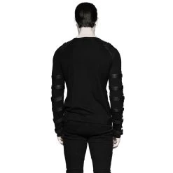 PUNK RAVE Polo Manches Longues 'Ozgoth' Noir -ALCHEMY GOTHIC shop polo manches longues ozgoth noir 2