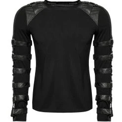 PUNK RAVE Polo Manches Longues 'Ozgoth' Noir -ALCHEMY GOTHIC shop polo manches longues ozgoth noir 7