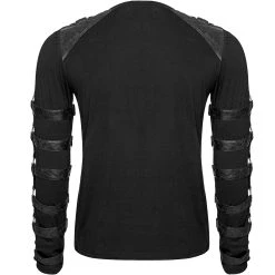 PUNK RAVE Polo Manches Longues 'Ozgoth' Noir -ALCHEMY GOTHIC shop polo manches longues ozgoth noir 8