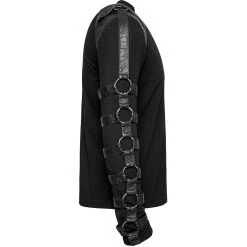 PUNK RAVE Polo Manches Longues 'Ozgoth' Noir -ALCHEMY GOTHIC shop polo manches longues ozgoth noir 9