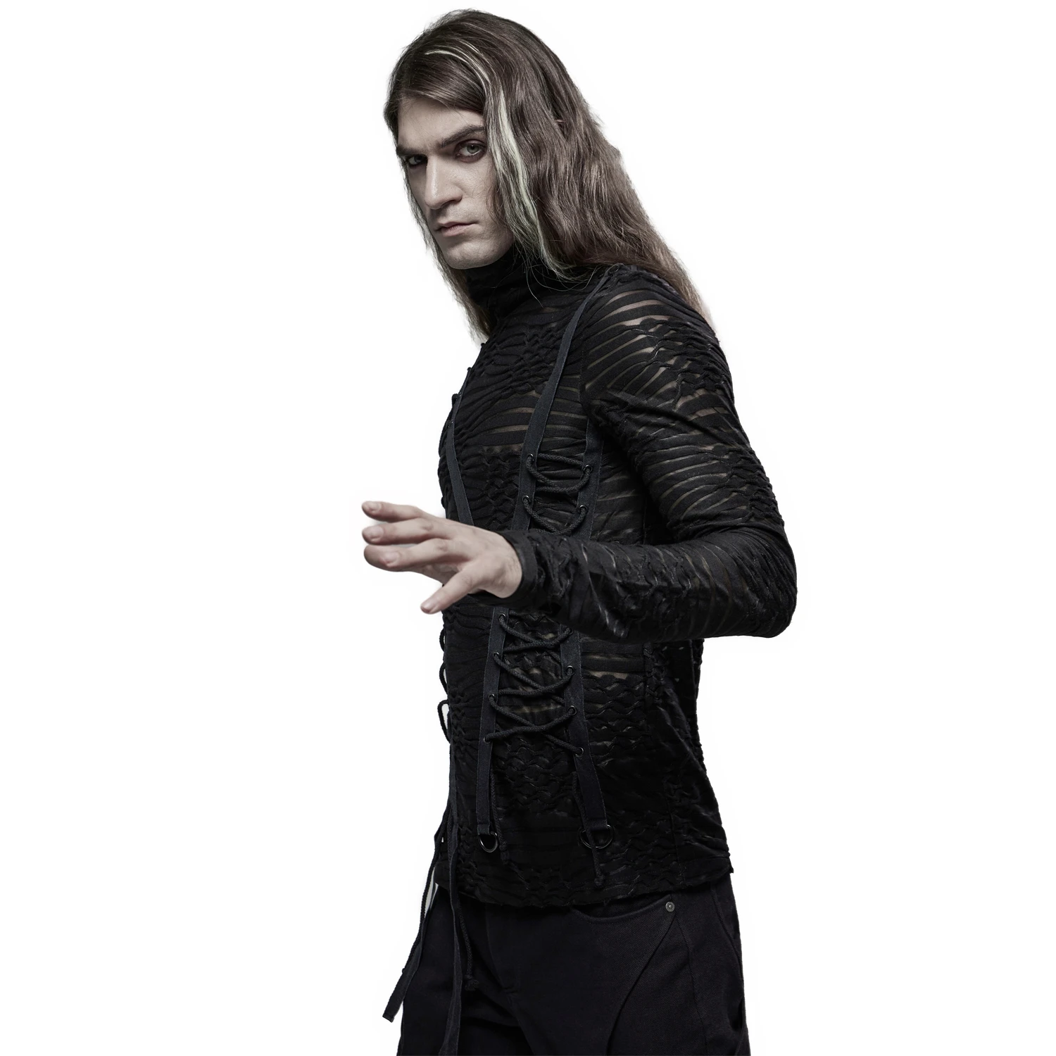 PUNK RAVE Polo Manches Longues 'The Dark Tower' Noir 7 PUNK RAVE Polo Manches Longues 'The Dark Tower' Noir – Image 5