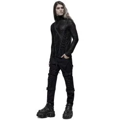 PUNK RAVE Polo Manches Longues 'The Dark Tower' Noir 28 PUNK RAVE Polo Manches Longues 'The Dark Tower' Noir -ALCHEMY GOTHIC shop polo manches longues the dark tower noir 6