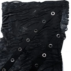 PUNK RAVE Polo Masque 'Samhain' Noir Et Bleu -ALCHEMY GOTHIC shop polo masque samhain noir et bleu 14