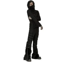 PUNK RAVE Polo Masque 'Xenos' Noir -ALCHEMY GOTHIC shop polo masque xenos noir 3