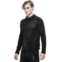 DEVIL FASHION Polo 'Tintagel' Noir -ALCHEMY GOTHIC shop polo tintagel noir 3