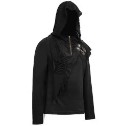 DEVIL FASHION Pull à Capuche 'Templar' Noir -ALCHEMY GOTHIC shop pull a capuche altair noir 12