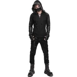 DEVIL FASHION Pull à Capuche 'Altaïr' Noir -ALCHEMY GOTHIC shop pull a capuche altair noir 21