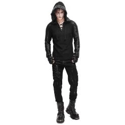 DEVIL FASHION Pull à Capuche 'Altaïr' Noir -ALCHEMY GOTHIC shop pull a capuche altair noir 23