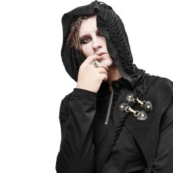 DEVIL FASHION Pull à Capuche 'Templar' Noir -ALCHEMY GOTHIC shop pull a capuche altair noir 5