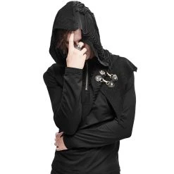 DEVIL FASHION Pull à Capuche 'Templar' Noir -ALCHEMY GOTHIC shop pull a capuche altair noir 8