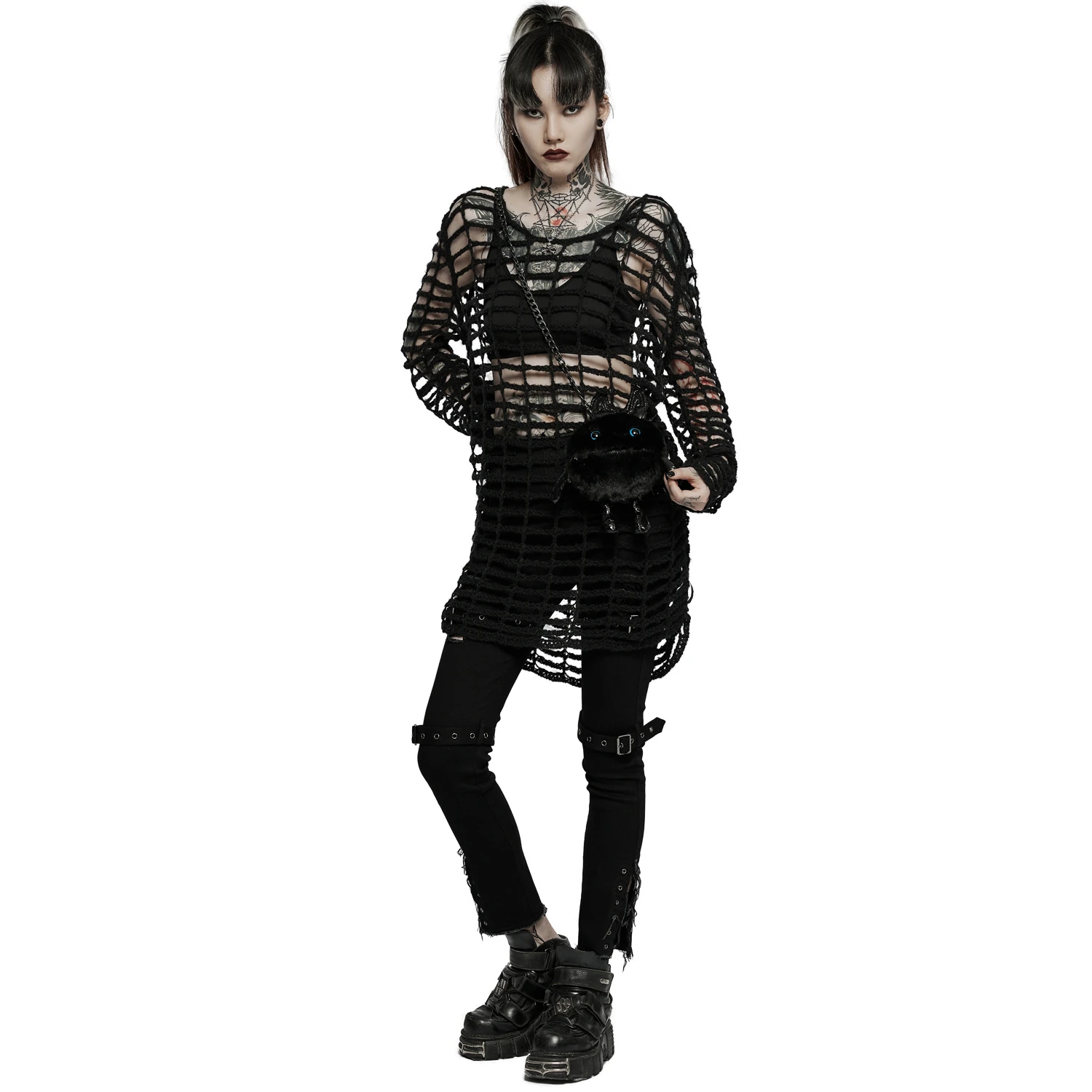 PUNK RAVE Pull Ample 'Dark Doll' Noir 10 PUNK RAVE Pull Ample 'Dark Doll' Noir – Image 8