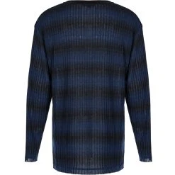 PUNK RAVE Pull 'Pagan' Rayé Bleu Et Noir -ALCHEMY GOTHIC shop pull pagan raye bleu et noir 8