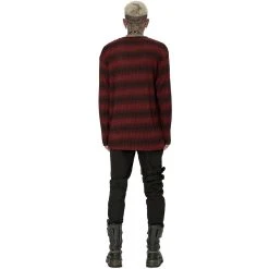 PUNK RAVE Pull 'Pagan' Rayé Rouge Et Noir -ALCHEMY GOTHIC shop pull pagan raye rouge et noir 5