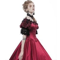 PUNK RAVE Ras Du Cou 'Red Ruby' Noir Et Rouge -ALCHEMY GOTHIC shop ras du cou red ruby noir et rouge 5