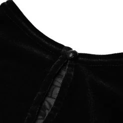 PUNK RAVE Robe Asymétrique 'Bara' En Velours Noir -ALCHEMY GOTHIC shop robe asymetrique bara en velours noir 14