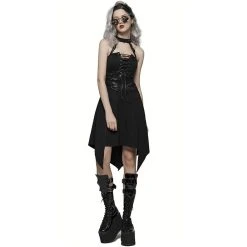 PUNK RAVE Robe Asymétrique 'Bestia' Noire 19 PUNK RAVE Robe Asymétrique 'Bestia' Noire -ALCHEMY GOTHIC shop robe asymetrique bestia noire 4