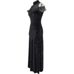 DEVIL FASHION Robe Cheongsam Gothique En Velours Noir 29 DEVIL FASHION Robe Cheongsam Gothique En Velours Noir -ALCHEMY GOTHIC shop robe cheongsam gothique en velours noir 10