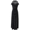 DEVIL FASHION Robe Cheongsam Gothique En Velours Noir -ALCHEMY GOTHIC shop robe cheongsam gothique en velours noir
