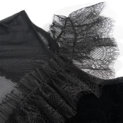 DEVIL FASHION Robe Cheongsam Gothique En Velours Noir 34 DEVIL FASHION Robe Cheongsam Gothique En Velours Noir -ALCHEMY GOTHIC shop robe cheongsam gothique en velours noir 15