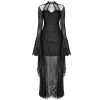 PUNK RAVE Robe 'Dark Nympha' Noire -ALCHEMY GOTHIC shop robe dark nympha noire