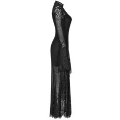 PUNK RAVE Robe 'Dark Nympha' Noire -ALCHEMY GOTHIC shop robe dark nympha noire 8