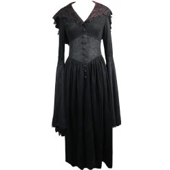DEVIL FASHION Robe 'Dark Witch' Noire 30 DEVIL FASHION Robe 'Dark Witch' Noire -ALCHEMY GOTHIC shop robe dark witch noire 10