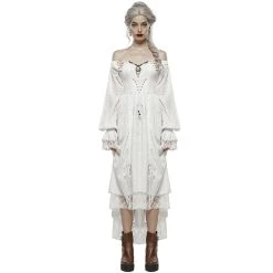 PUNK RAVE Robe 'Duchess' Blanche -ALCHEMY GOTHIC shop robe duchess blanche 4