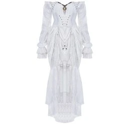 PUNK RAVE Robe 'Duchess' Blanche -ALCHEMY GOTHIC shop robe duchess blanche 5