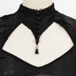 DEVIL FASHION Robe Gothique 'Dragon Spine' Noire -ALCHEMY GOTHIC shop robe gothique dragon spine noire 14