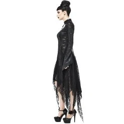 DEVIL FASHION Robe Gothique 'Dragon Spine' Noire -ALCHEMY GOTHIC shop robe gothique dragon spine noire 4