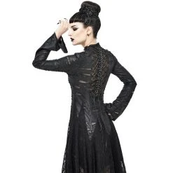 DEVIL FASHION Robe Gothique 'Dragon Spine' Noire -ALCHEMY GOTHIC shop robe gothique dragon spine noire 9