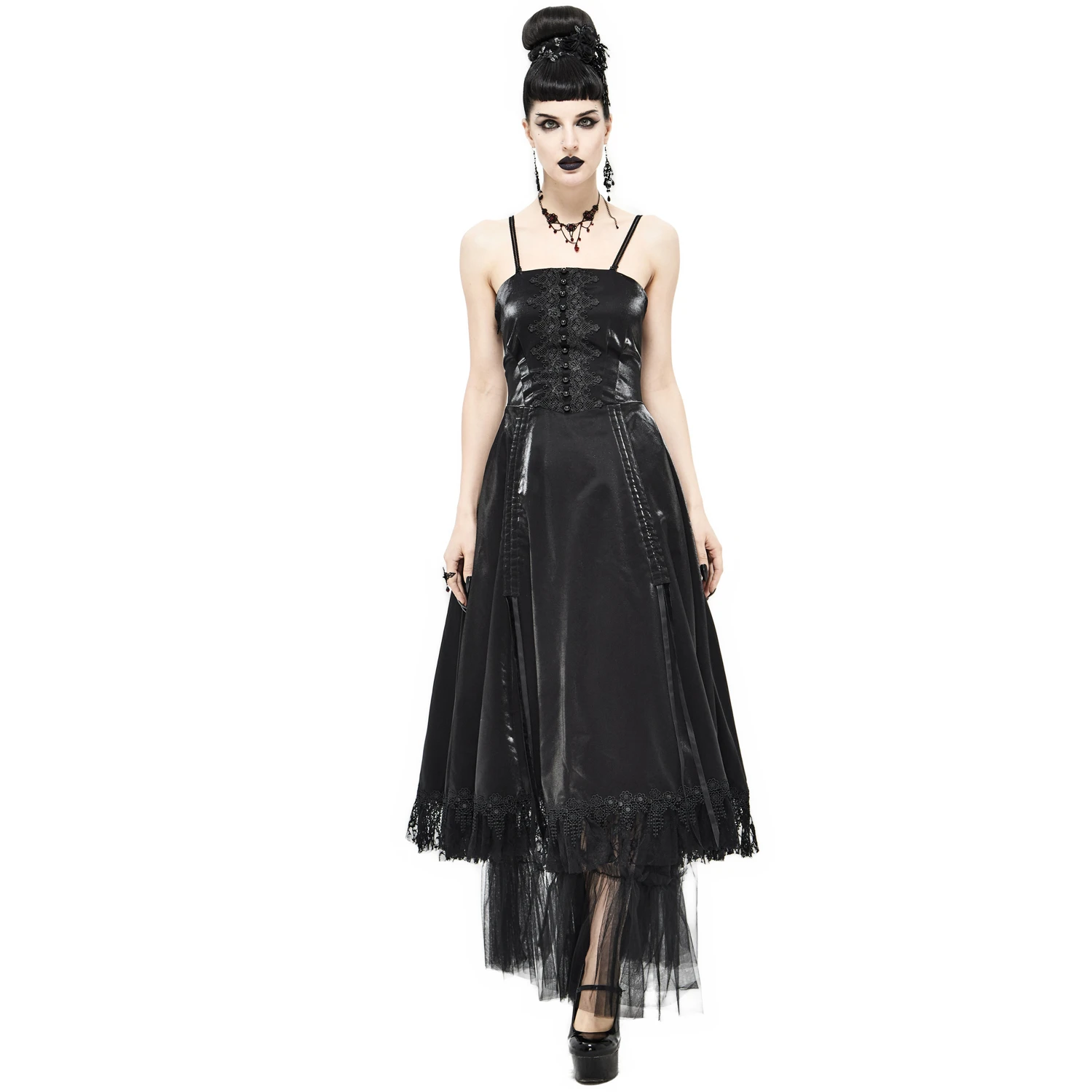 DEVIL FASHION Robe Gothique 'Narcissa' Noire 4 DEVIL FASHION Robe Gothique 'Narcissa' Noire – Image 2