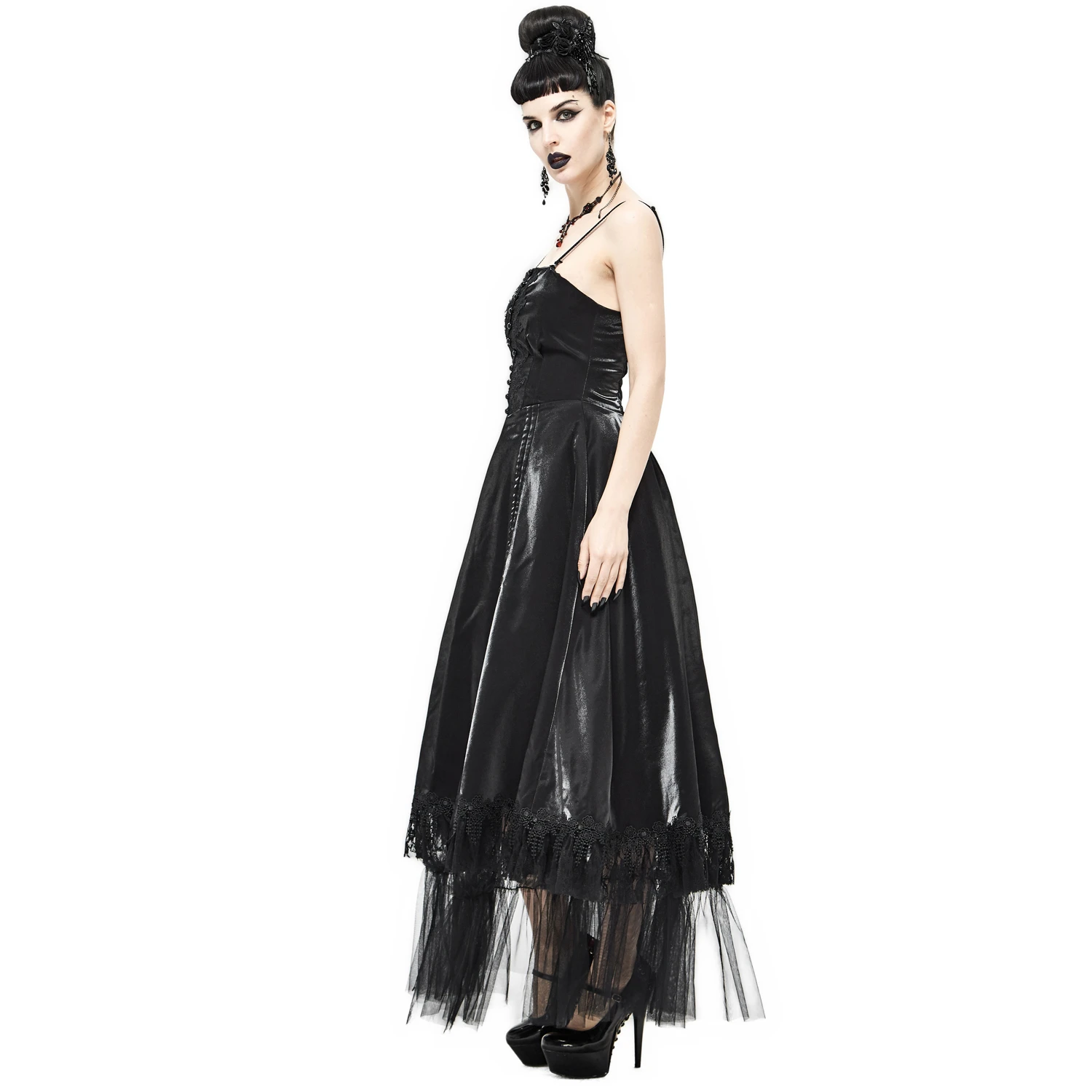 DEVIL FASHION Robe Gothique 'Narcissa' Noire 6 DEVIL FASHION Robe Gothique 'Narcissa' Noire – Image 4