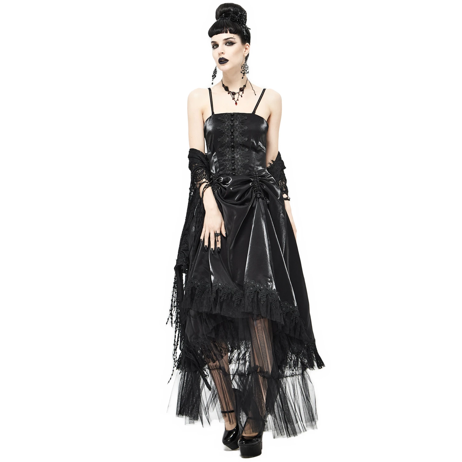 DEVIL FASHION Robe Gothique 'Narcissa' Noire 7 DEVIL FASHION Robe Gothique 'Narcissa' Noire – Image 5