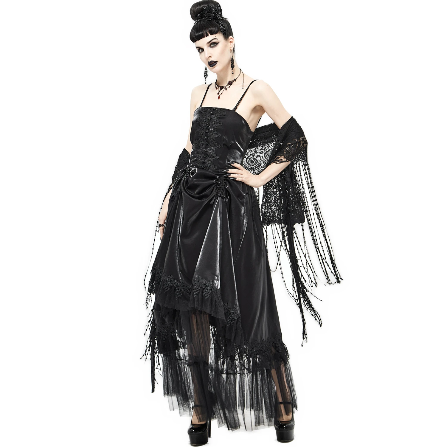 DEVIL FASHION Robe Gothique 'Narcissa' Noire 9 DEVIL FASHION Robe Gothique 'Narcissa' Noire – Image 7