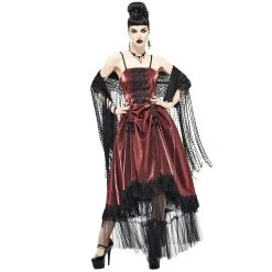 DEVIL FASHION Robe Gothique 'Narcissa' Rouge 26 DEVIL FASHION Robe Gothique 'Narcissa' Rouge -ALCHEMY GOTHIC shop robe gothique narcissa rouge 6