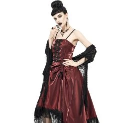 DEVIL FASHION Robe Gothique 'Narcissa' Rouge 28 DEVIL FASHION Robe Gothique 'Narcissa' Rouge -ALCHEMY GOTHIC shop robe gothique narcissa rouge 8