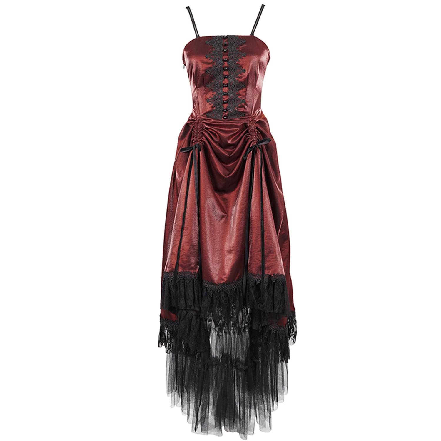 DEVIL FASHION Robe Gothique 'Narcissa' Rouge 3 DEVIL FASHION Robe Gothique 'Narcissa' Rouge