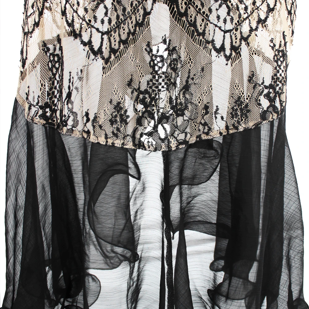 Eva Lady Robe Longue En Dentelle Transparente Et Mousseline... 15 Eva Lady Robe Longue En Dentelle Transparente Et Mousseline... – Image 13