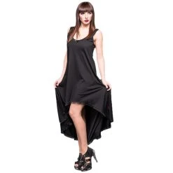 QUEEN OF DARKNESS Robe Longue Noire Avec Dentelle Au Dos 8 QUEEN OF DARKNESS Robe Longue Noire Avec Dentelle Au Dos -ALCHEMY GOTHIC shop robe longue noire avec dentelle au dos 2