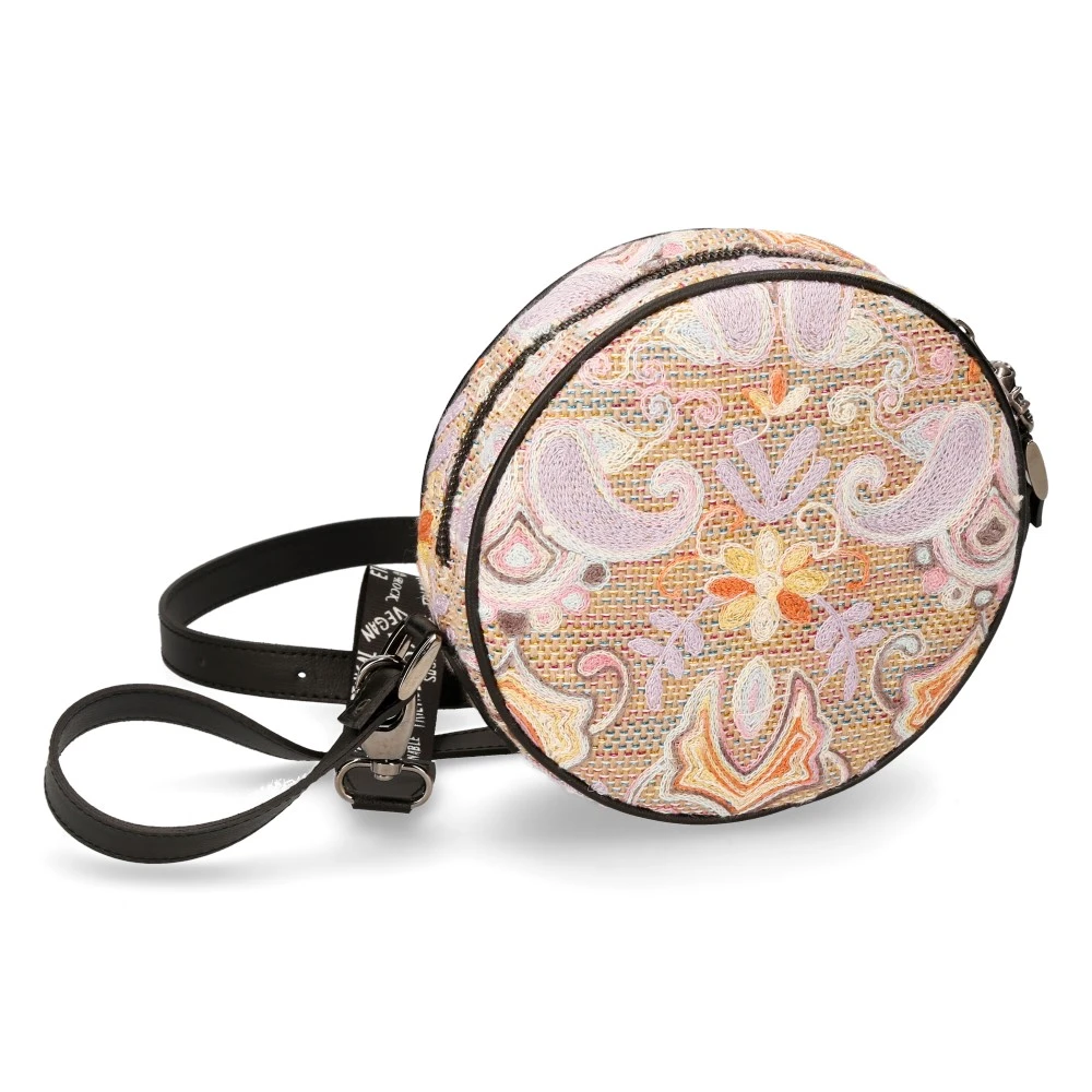 NEW ROCK Sac à Bandoulière Rond à Fleurs 6 NEW ROCK Sac à Bandoulière Rond à Fleurs – Image 4