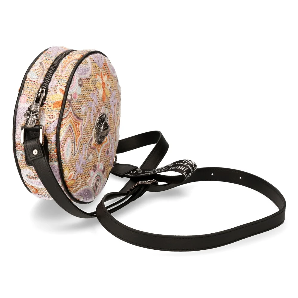 NEW ROCK Sac à Bandoulière Rond à Fleurs 7 NEW ROCK Sac à Bandoulière Rond à Fleurs – Image 5