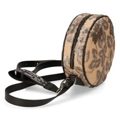 NEW ROCK Sac à Bandoulière Rond Beige à Fleurs -ALCHEMY GOTHIC shop sac a bandouliere rond beige a fleurs 2