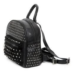 NEW ROCK Sac à Dos 'Pentagram' En Cuir Et Velours Noirs -ALCHEMY GOTHIC shop sac a dos pentagram en cuir et velours noirs 2