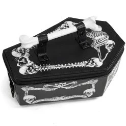 DEVIL FASHION Sac à Main 'Coffin And Bones' Noir -ALCHEMY GOTHIC shop sac a main coffin and bones noir 11
