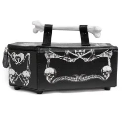 DEVIL FASHION Sac à Main 'Coffin And Bones' Noir -ALCHEMY GOTHIC shop sac a main coffin and bones noir 9