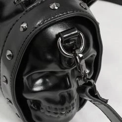 DEVIL FASHION Sac à Main Rectangulaire 'Skull' Noir -ALCHEMY GOTHIC shop sac a main rectangulaire skull noir 14